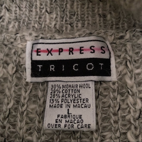 Mohair blend shaker knit sweater dress/tunic sz L - Picture 7 of 7